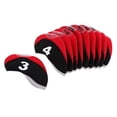thumbnail image 4 of 10 Pieces Golf Neoprene Golf Club Head Cover Iron Protective Headcover, Golf Black, 4 of 8