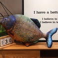 thumbnail image 2 of W-564 Blue A Piranha Fish Plush Toy 40Cm Cotton Material Soft Simulation Doll Aquarium Fun #82C32, 2 of 6