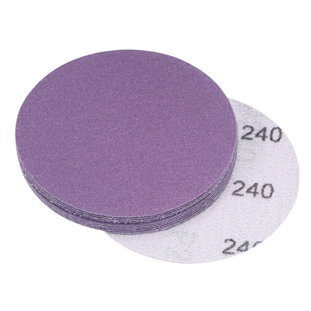 Unique Bargains 10 Pack 3-Inch Purple Sanding Discs 240 Grits Hook & Loop Professional Aluminum Oxide Sandpaper