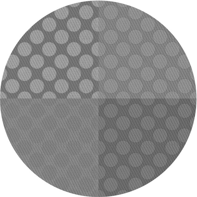 Ahgly Company Tapis d'Intérieur Lavable en Machine Carré Gris Dimmable, 3 Pieds Carré