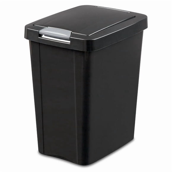 Sterilite 28L Touch Top Wastebasket- Black