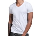 thumbnail image 2 of Men's Short Sleeve Premium Solid Cotton V Neck T Shirts, 2 of 4