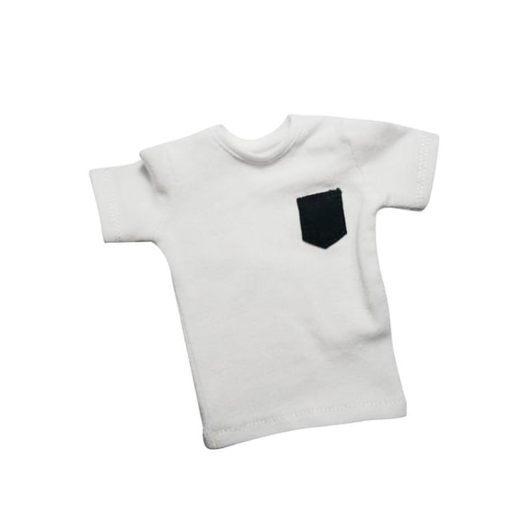 T-shirt Blanc pour Hommes 1/6 Haut à Manches Courtes Vêtements pour Figurine Articulée Masculine de 12 Pieds'