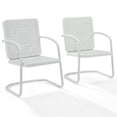 thumbnail image 1 of Pemberly Row Chaise de Patio Industrielle en Métal Blanche (Ensemble de 2), 1 of 14