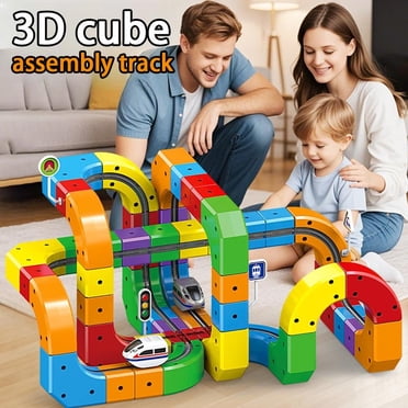 123pcs Electric Train Set with 3D Magic Flexible Race Tracks for Kids, Race Car Track Easy to Detach and Store Dinosaur Toys for 3 4 5 6 7 8 Years Old Boys Girls