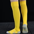 thumbnail image 4 of RXIRUCGD Children's Sports Socks Solid Color Football Socks High Tube Socks Knee High Socks( Yellow, Size:M ), 4 of 4