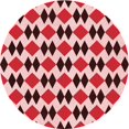 thumbnail image 1 of Ahgly Company Tapis Rond Lavable en Machine Intérieur Transitionnel Rose, 3 Pieds Rond, 1 of 7