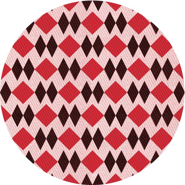 Ahgly Company Tapis Rond Lavable en Machine Intérieur Transitionnel Rose, 3 Pieds Rond