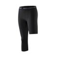 thumbnail image 2 of Mens 3/4 Compression Pants Workout Leggings Tights Base Layer Pants for Running M Black Left Short, 2 of 8