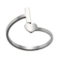 thumbnail image 1 of Fashion 26 English Letter Opening Rings Stainless Steel Girls Love Retro Jewelry, 1 of 9