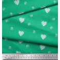 thumbnail image 2 of Soimoi Green Modal Satin Fabric Heart & Dots Decor Fabric Printed Yard 42 Inch Wide, 2 of 5
