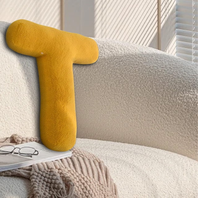 Decorative English Alphabet Letter Pillows Set - Soft Throw Cushions for Sofa, Bed, Car Interior Decor (38x30cm)