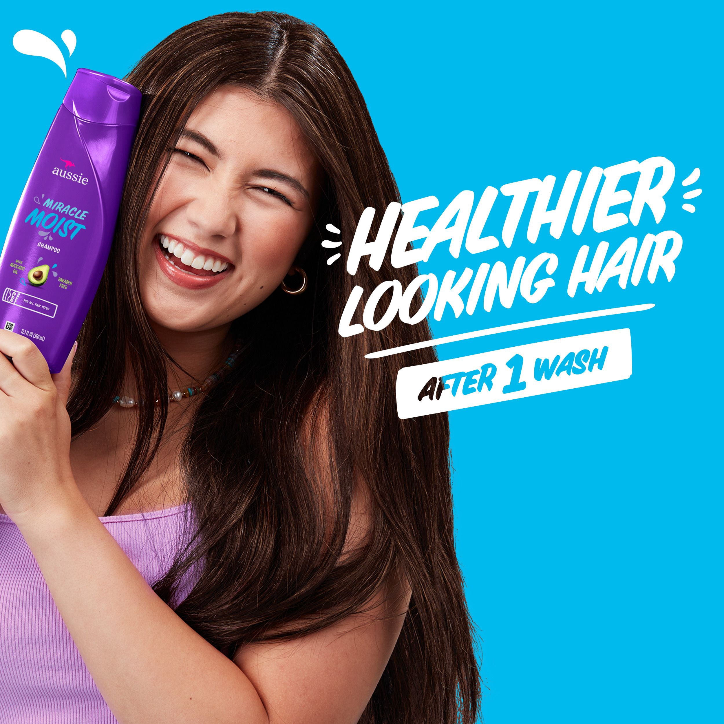 Aussie Miracle Moist with Avocado & Jojoba Oil, Paraben Free Shampoo