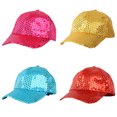 thumbnail image 3 of Flmtop Femmes Hommes Casquettes de Baseball à Paillettes Scintillantes Snapback Chapeaux Fête Extérieur Ajustable, 3 of 10