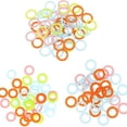 thumbnail image 4 of serony 100pcs Stitch Maker Ring Knitting Crochet Plastic Locking Ring Knitting Assistant Tool, Medium, 4 of 5