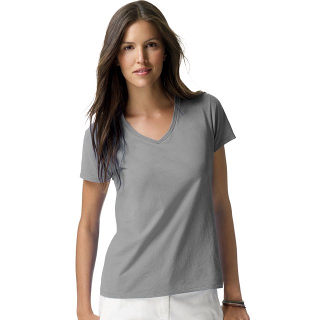 Hanes T-Shirt Col en V pour Femmes Nano-T