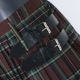 thumbnail image 4 of Pantalon Décontracté à Carreaux Plissé pour Homme Style Rétro Écossais Taille Contrastante à la Mode Confortable Léger Respirant, 4 of 6
