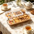 thumbnail image 1 of MTBLYS Charcuterie Board with Clear Lid Portable Wooden Cheese Board 15X11.3X2.7 Inch Divided Cheese Tray Home Kitchen Party Use, 1 of 6