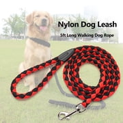 Nylon dog leash 5 feet long dog walking rope metal buckle dog chain leash suitable for medium-sized dogs outdoor walking training