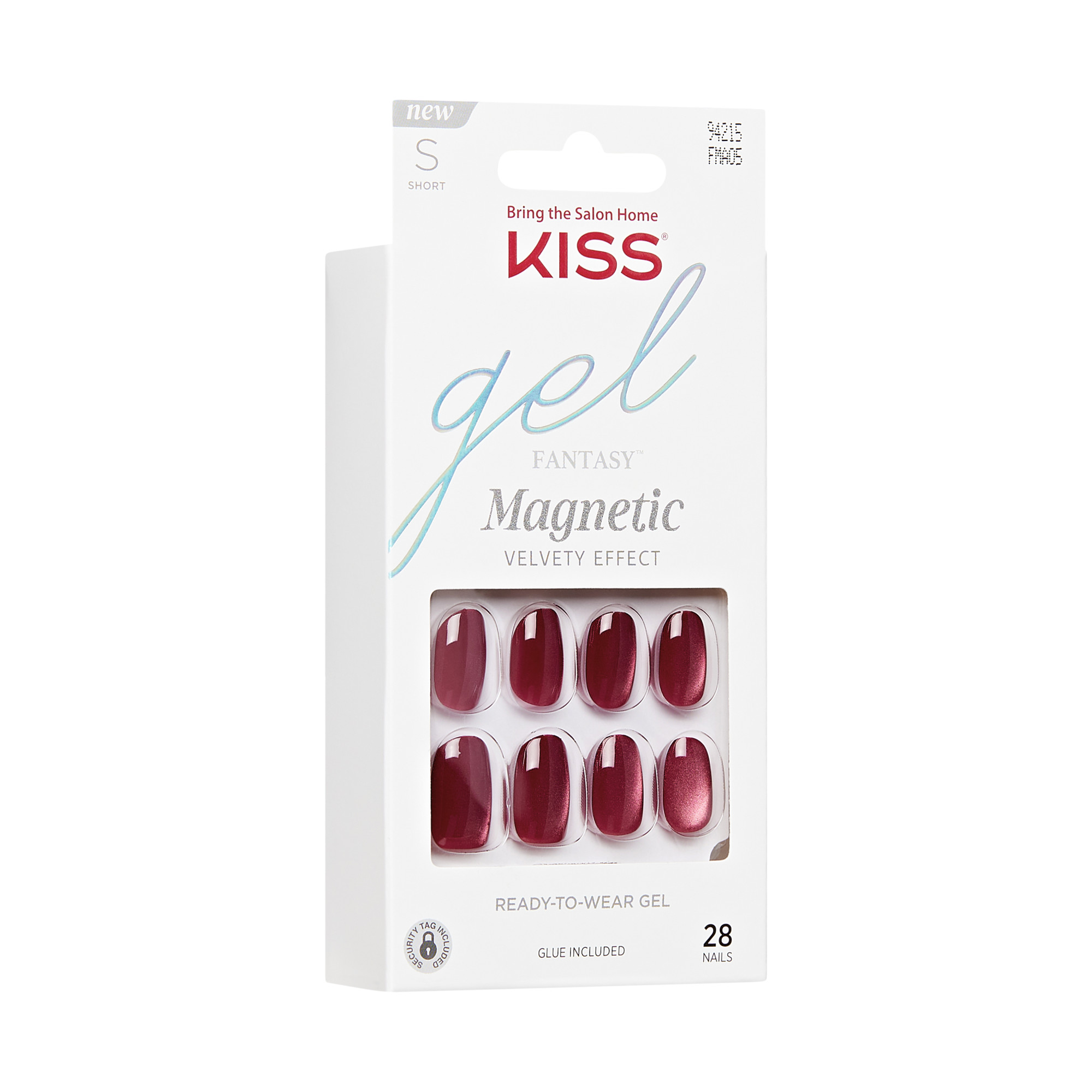 KISS Gel Fantasy Magnétique - Libérez-Nous, Rouge, Ovale, Court