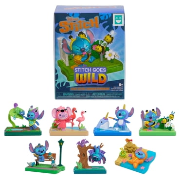 HAPPY HAUL Disney Stitch Goes Wild Scene Setters, Surprise Collectible Toy Figure in Blind Box with Scenic Base and Accessories, 8 cm Tall, Short-Run Drop, Ages 8 and up