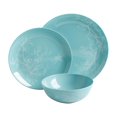 thumbnail image 4 of Martha Stewart Dragonfly Teal 12-Piece Melamine Dinnerware Set, 4 of 9