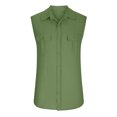 thumbnail image 3 of Besolor Mens Sleeveless Button down Shirts Casual Collared Summer Cotton Linen Tank Tops Beach Vacation Tees, 3 of 4