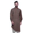 thumbnail image 1 of Atasi Kurta Décontractée Imprimée à Col Mandarin Chemise Ethnique Longue Kurta Asymétrique, 1 of 6