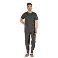 thumbnail image 1 of Inkmeso Solid Nightwear Set For Mens Tshirt And Pants Pajama Set Short Sleeve Pjs Loungewear Set, 1 of 8