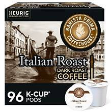 Barista prima coffeehouse Italian Roast, Dark Roast Coffee, 96 Count