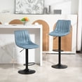 thumbnail image 4 of HOMCOM Adjustable Bar Stools Set of 2, Leathaire Swivel Barstools w/ Back, 4 of 10