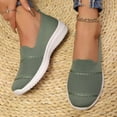 thumbnail image 4 of Mepaouo Chaussures Mocassins de Marche pour Femmes à Enfiler Légères à Bout Rond en Tricot Plates Espadrilles de Course Tennis, 4 of 9