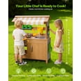 thumbnail image 2 of VEVOR Mud Kitchen, Outdoor Mud Kitchen for Kids, Wood Outdoor Play Kitchens with Spoons, Sink, Tank, Sunshade Canopy, Shovels, Cookware Pots and Accessories, Wooden Play Kitchens for Home, Lawn, 2 of 9