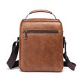 thumbnail image 2 of WEIXIER Men's Crossbody Bag Leather Small Business Shoulder Handbag for IPad 9.7", Light Brown, 2 of 5