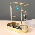 thumbnail image 2 of Xingzhi Jewelry Organizer Stand Tray Display Rack for Rings Gold Marbling, 2 of 9