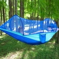 thumbnail image 2 of Automatic Quick-opening Tent-type Camping Hammock With Mosquito Net Lightweight Parachute Hammock For Camping Backpack Trekking Travel Backyard Beach 55”*114” Maximum Load-bearing 441LB, 2 of 7