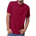 thumbnail image 1 of Basico Polos à Col (Rouge) pour Femmes 100 % Coton Manches Courtes Polos de Golf pour Hommes, 1 of 3