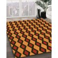 thumbnail image 3 of Ahgly Company Tapis de Zone Carré Orange Lavable en Machine, 7 Pieds Carré, 3 of 7
