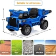 thumbnail image 4 of TROPOW Kids Cars Electric Ride On,Ride on Dump Truck, 12V Kids Power 4Wheels Ride On Car with Remote Control, Ride on Car with Dump Bed, A Shovel, LED Light, 3 Speeds, Music, 4 of 7