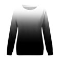 thumbnail image 5 of Penkiiy Chandail pour Femmes T-shirt Imprimé de Mode pour Femmes Blouse à Manches Longues Col Rond Hauts Décontractés Chandails à Capuchon Noir Vêtements Y2K, 5 of 5