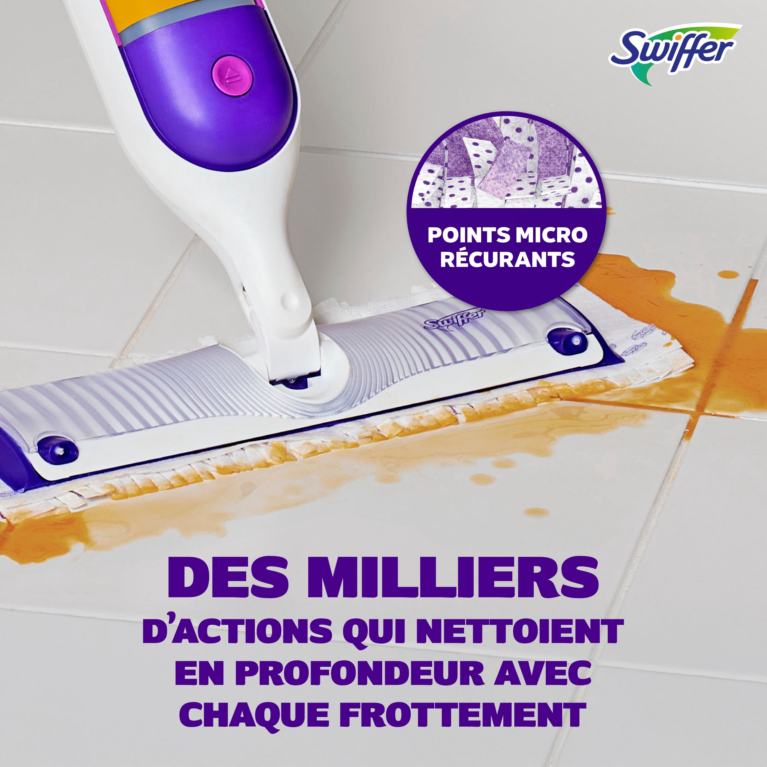 Swiffer SuperVadrouille, recharge de solution antibactérienne, Citron, paquet de 1
