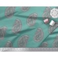 thumbnail image 2 of Soimoi Rayon Crepe Fabric Paisley Block Printed Craft Fabric by The Yard 46 Inch Wide, 2 of 3