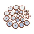 thumbnail image 3 of lionlar 25x Sax Leather Pads Replacements 10mm to 52mm with Multi Size for Sax Accessory, 3 of 9