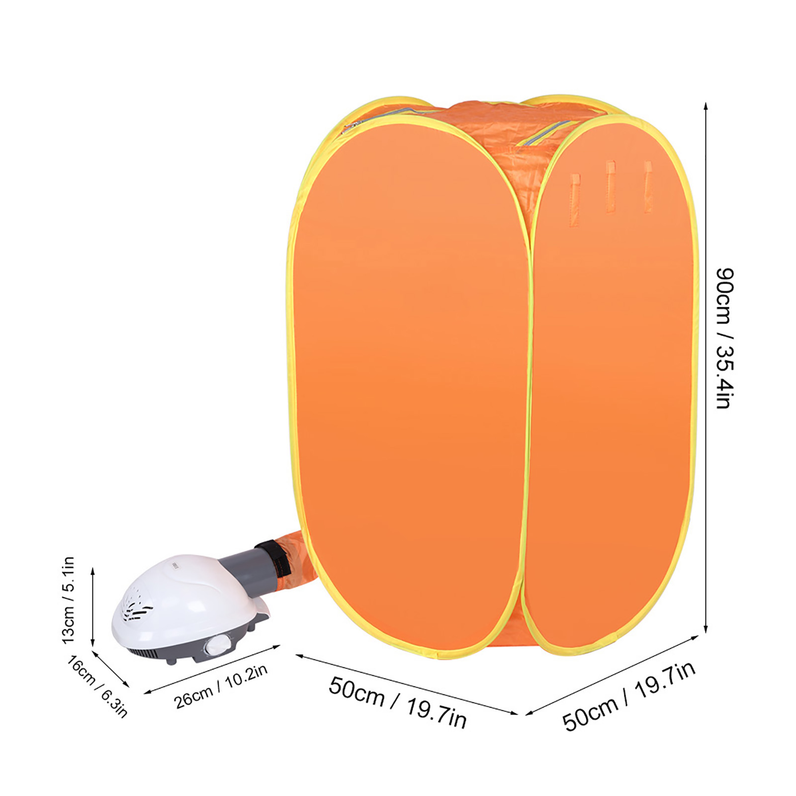 Clothes Dryer, Premium Mechanical Portable Household Clothes Drying Bag Mini Folding Electric Dryer Machine Orange  Clothes Drying Machine For Home