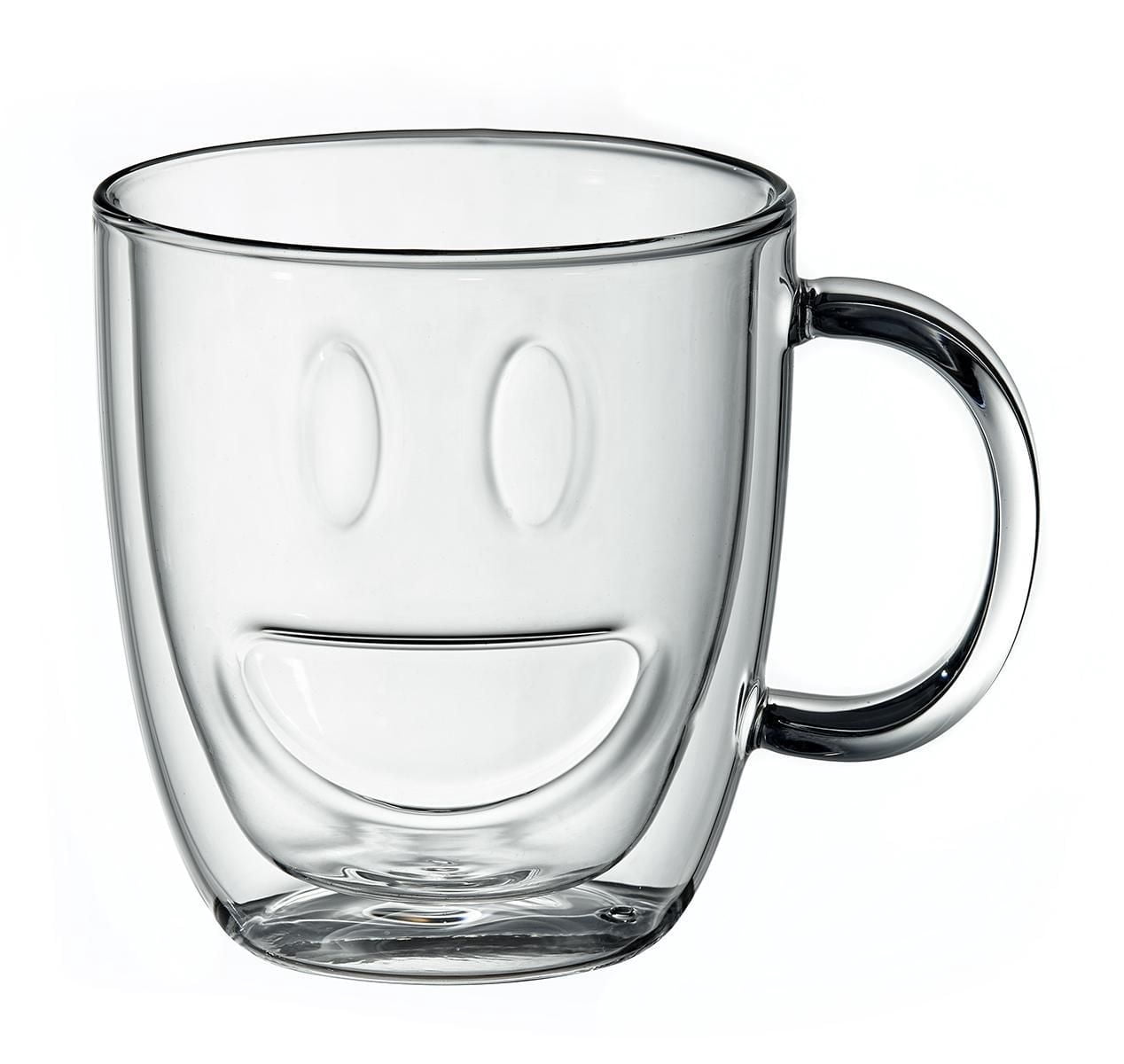 Double Double Smiley Mug, 350 ml Set of 2