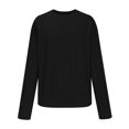 thumbnail image 4 of AherBiu Womens Long Sleeve Tops Crewneck Pullover Spring Sweater Top T Shirts Solid Color, 4 of 6