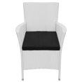 thumbnail image 5 of vidaXL 7 Piece Outdoor Dining Set Poly Rattan Cream White, 5 of 5