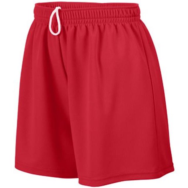 961A Filles Mèche Maille Courte&44; Rouge - Petit