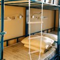 thumbnail image 4 of YOSADIER 1Set Bunk Ladder for Dorm with Wooden Round Logs and Cotton Rope for Families and Students Use, 4 of 8