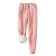 thumbnail image 3 of Ensemble de Survêtement en Molleton pour Femmes 2 Pcs Tenue d'Hiver Chaude Doublée Sherpa Ensemble de Chandail à Col Ras du Cou et Pantalon de Survêtement, 3 of 3